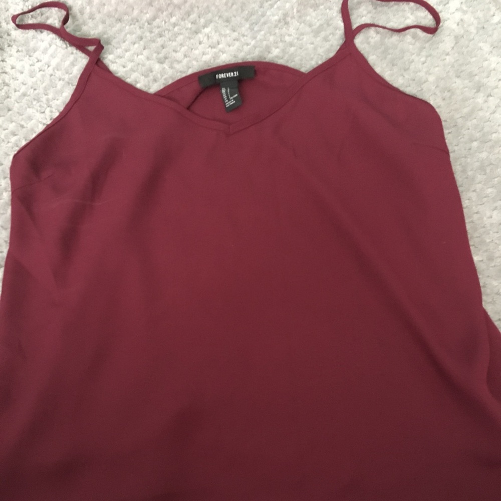 Forever 21 maroon tank top